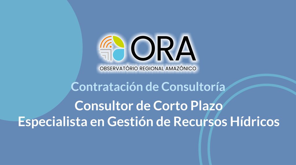 Consultor de Corto Plazo – Especialista en Gestión de Recursos Hídricos